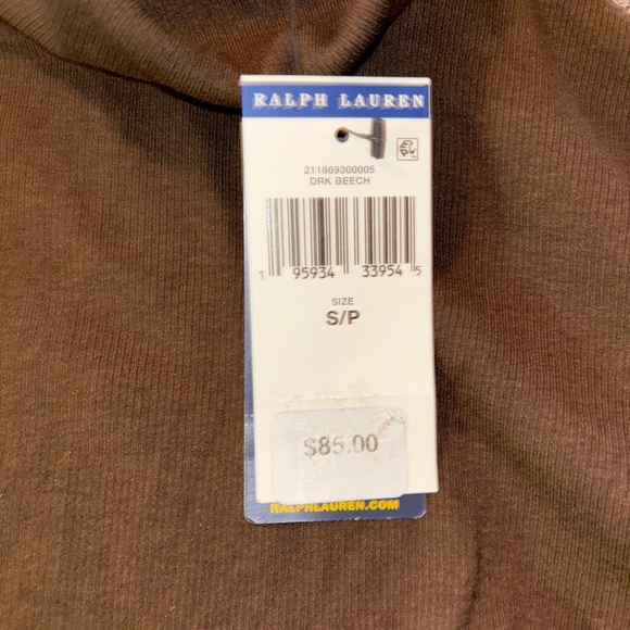 Brown Turtleneck Ralph Lauren Top - Picture 3 of 3